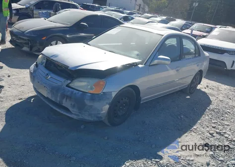 2001 Honda Civic Ex from USA, damaged, VIN 1HGES267X1L067982